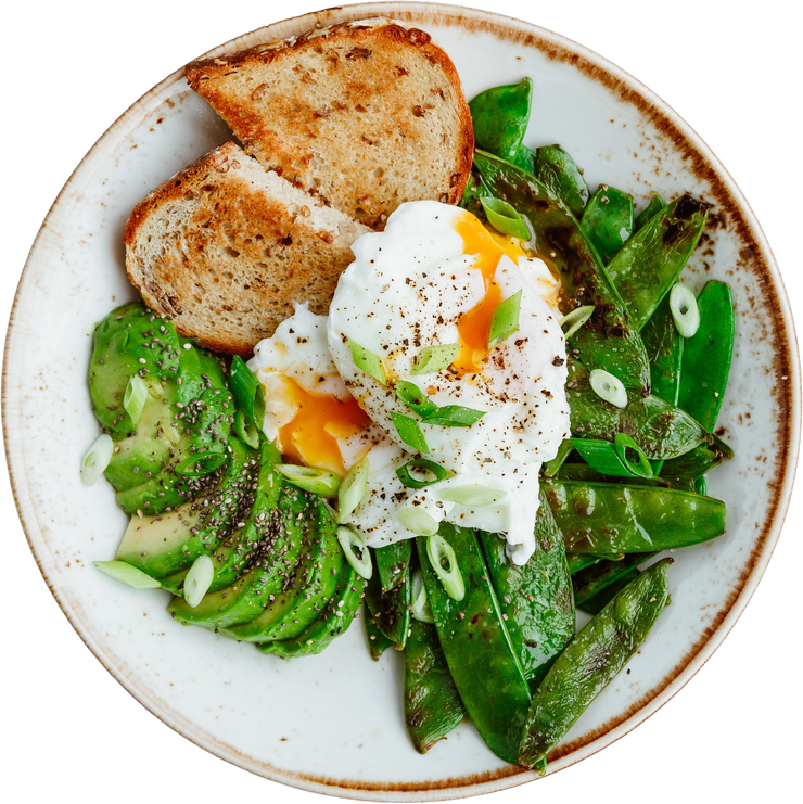 Healthy Breakfast plate isolated